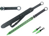 T 63103-GN 27″ Ninja Sword Vented Green/Black Blade + Throwing Knives