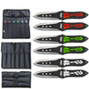 TK 020-665 6" Red Green & White Dragon Printed Throwing Knife 6 PCS Set with Carrying Case