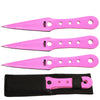 TK 777-310PN 10" 3PCS Rtek Throwing Knife Set  Pink with Sheath