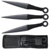 TK 086-385BK 8" Cord Wrapped Kunai Throwing Knife 3PCS Set with Sheath