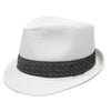 Adults White Free Authority Fedora Hat
