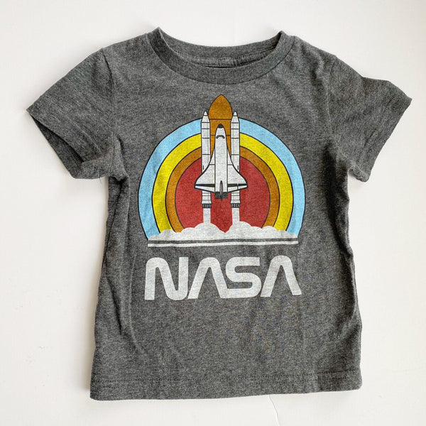 Boy's Toddler Grey Heather NASA Graphic Tee T-Shirt
