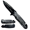 KS 1820-WE2 4.75" We The People Half Serrated Blade Assist-Open Rescue Knife with Belt Cutter & Glass Breaker