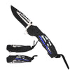 KS 1979-SK-2 5" Stripe Skull Assist-Open Tactical Folding Knife with Paracord