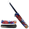 KS 61261-12 4.75" Spring Assisted Knife with Demon Warrior Japanese 3D Print Design