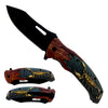 KS 6309-SC 4.5" Black Blade Scorpion Handle Assist Open Folding Knife