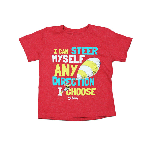 Boys Toddler Dr. Seuss "I Can Steer Myself Any Direction I Choose" Graphic Tee T-Shirt